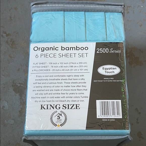 Blue Organic Bamboo Sheet Set